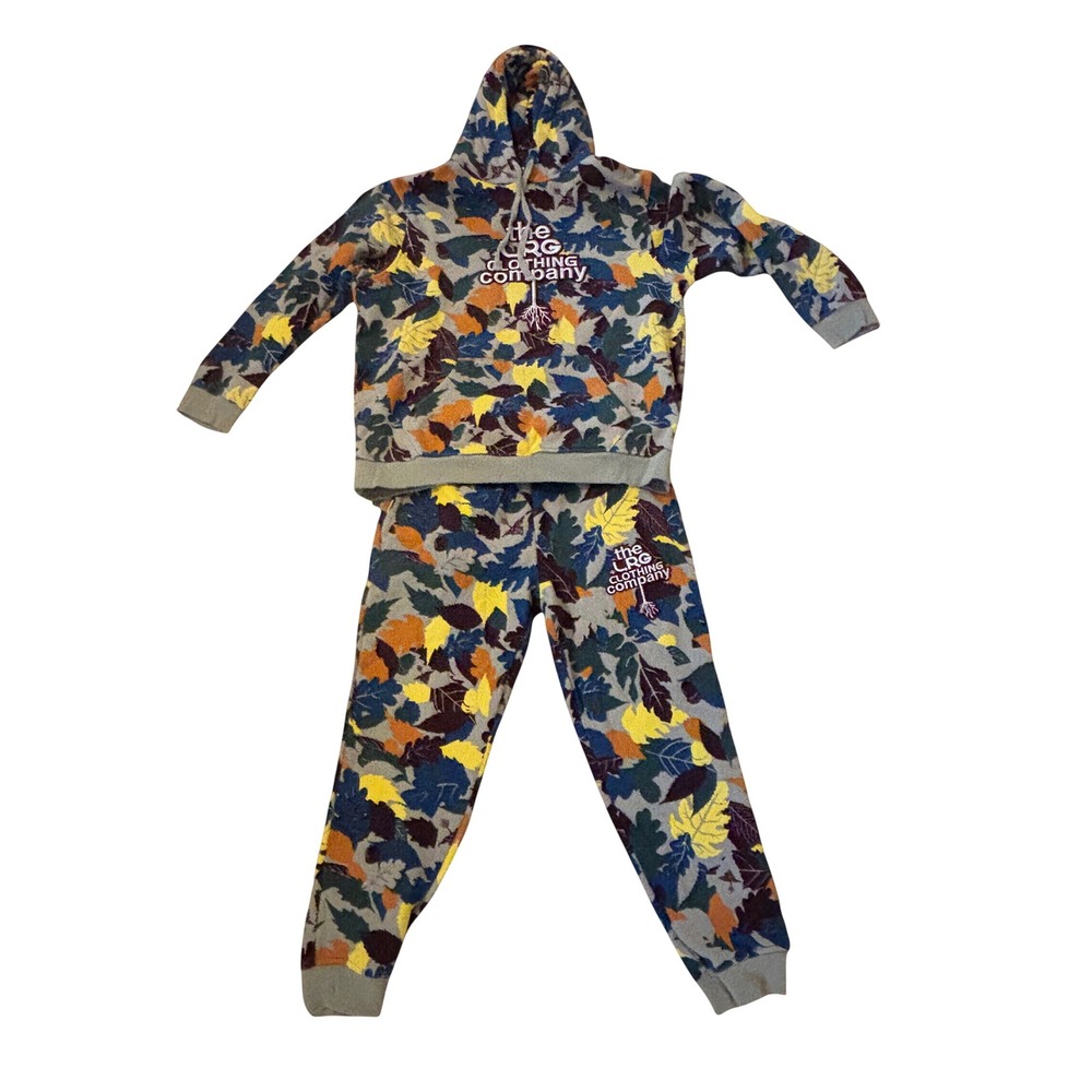 LRG Lifted Research Group Mens Leaf Peeping Camo Hoodie and Joggers Set Large